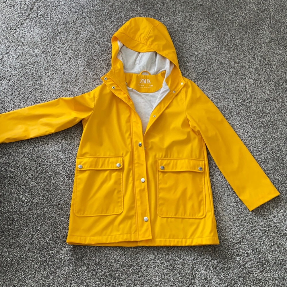 NWOT Zara Yellow Raincoat